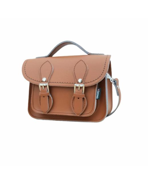 Zatchels Brown Handmade Leather Micro Satchel
