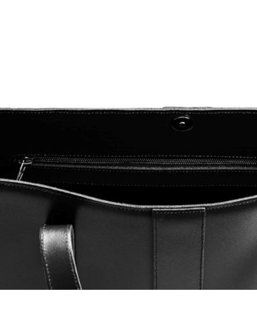 Zatchels Black Handmade Leather Shopper