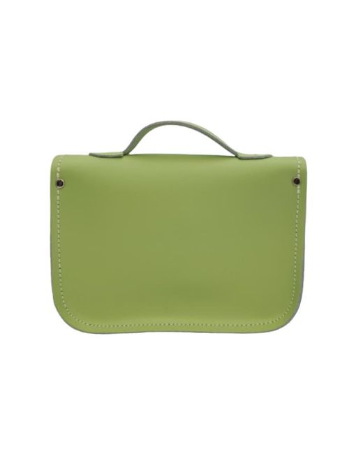 Zatchels Green Leather Midi Satchel