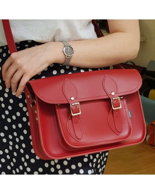 Zatchels Red Handmade Leather Satchel