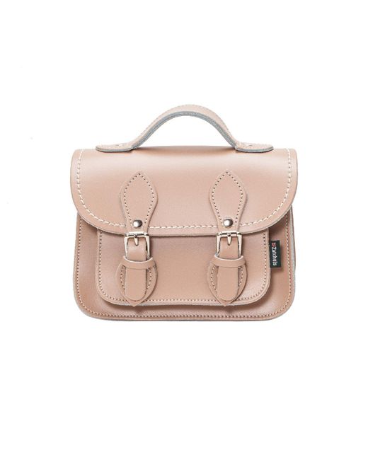 Zatchels Pink Handmade Leather Micro Satchel