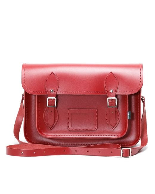 Zatchels Red Handmade Leather Satchel