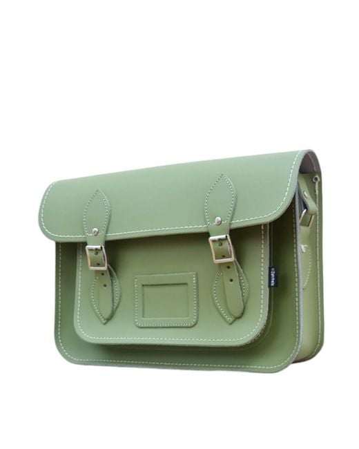 Zatchels Green Handmade Leather Satchel