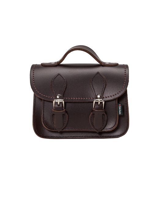 Zatchels Black Handmade Leather Micro Satchel