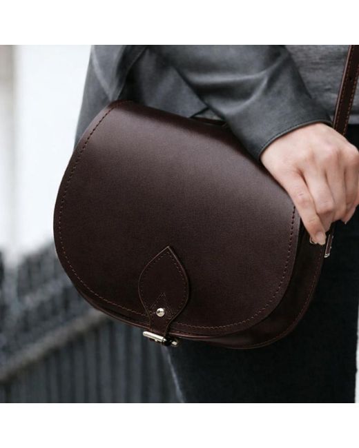 Zatchels Brown Handmade Leather Saddle Bag