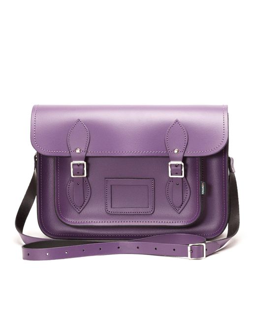 Zatchels Purple Handmade Leather Satchel