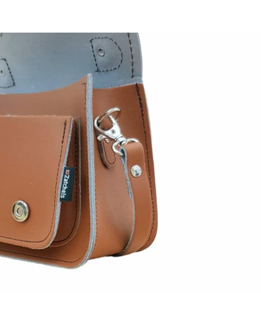 Zatchels Brown Handmade Leather Micro Satchel