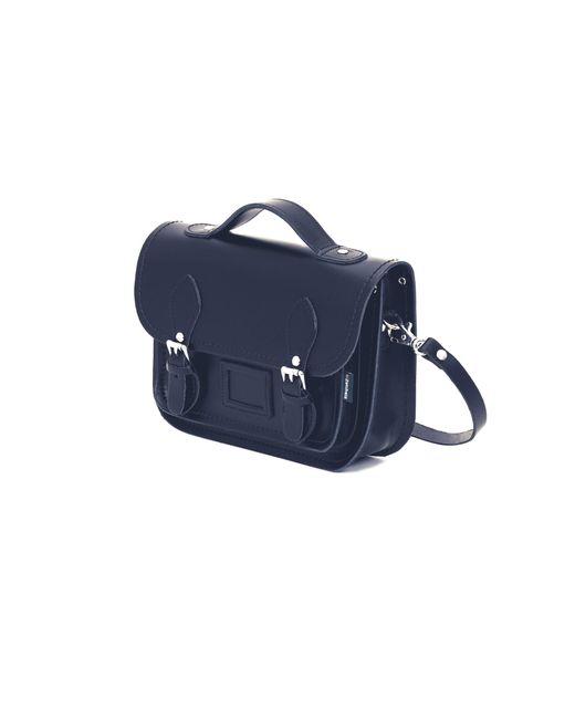 Zatchels Blue Leather Midi Satchel
