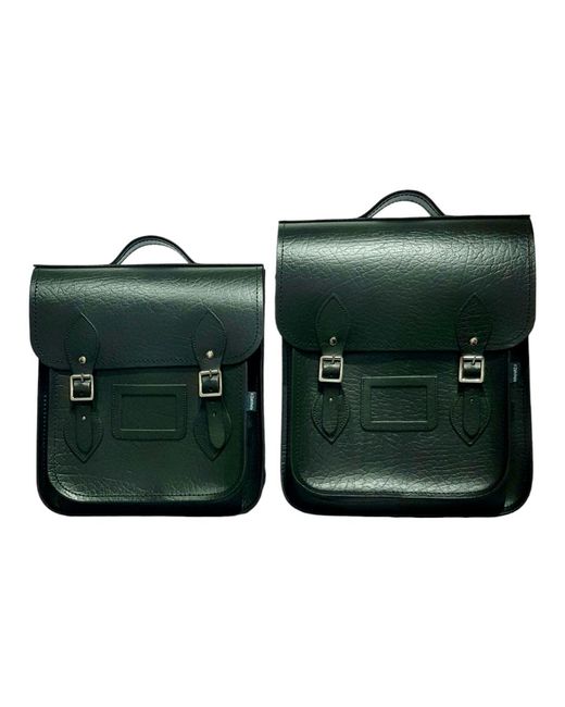 Zatchels Green Handmade Leather City Backpack