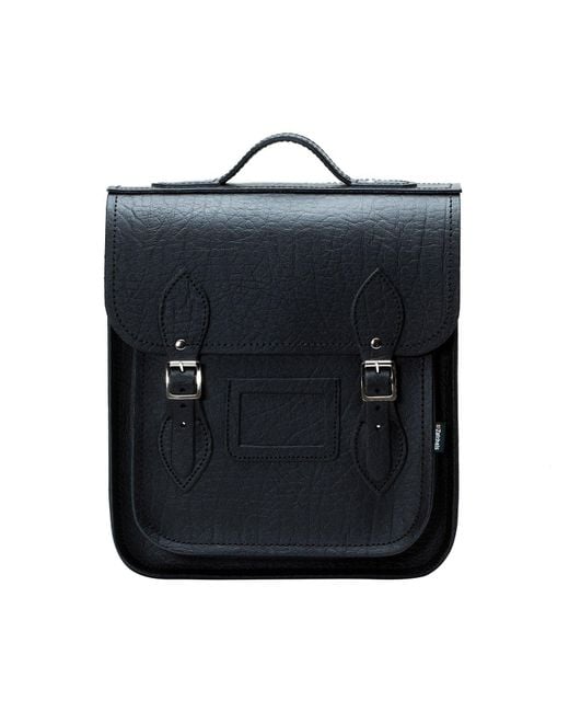 Zatchels Blue Handmade Leather City Backpack