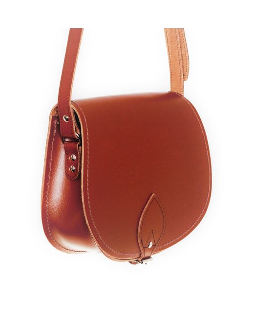 Zatchels Brown Handmade Leather Saddle Bag