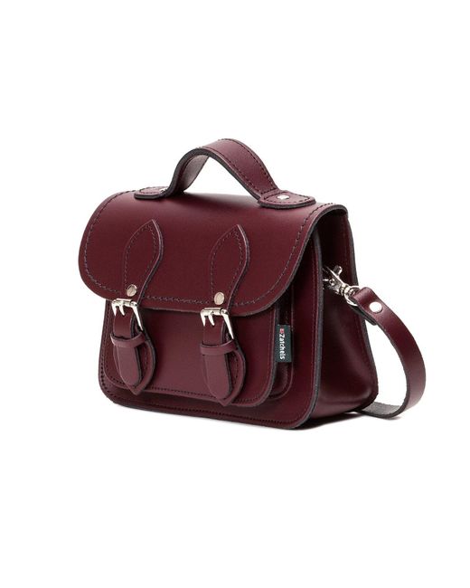 Zatchels Purple Handmade Leather Micro Satchel