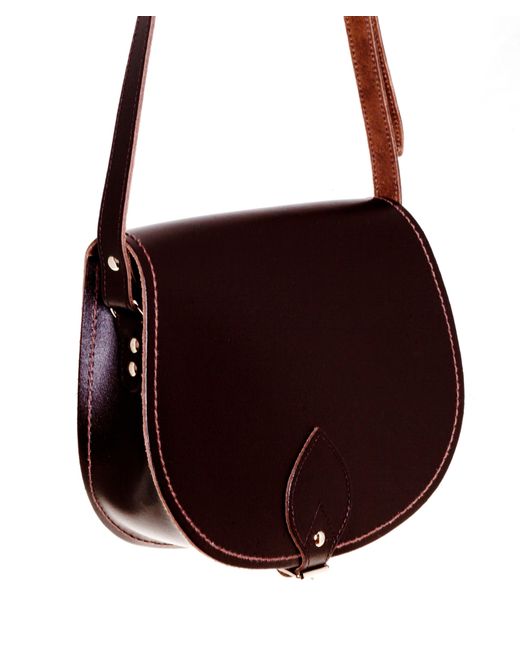 Zatchels Brown Handmade Leather Saddle Bag