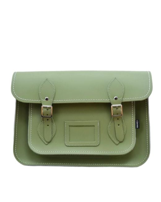 Zatchels Green Handmade Leather Satchel