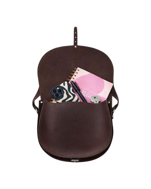 Zatchels Brown Handmade Leather Saddle Bag