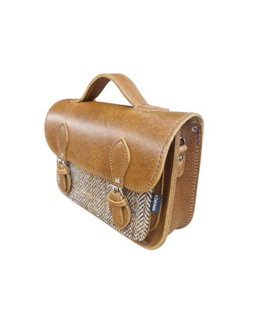 Zatchels Brown Midi Tannery & Tweed Satchel