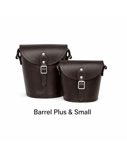 Zatchels Black Handmade Leather Barrel Bag