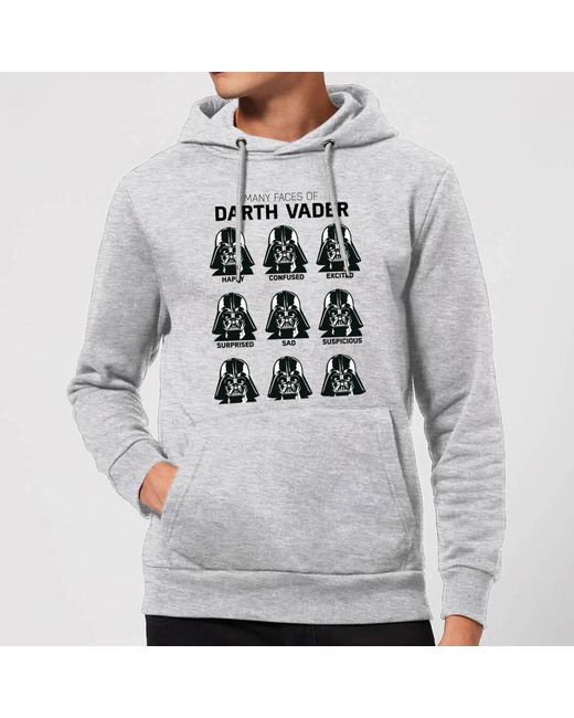 Star Wars Many Faces Of Darth Vader Pullover Hoodie In Gray For Men Lyst