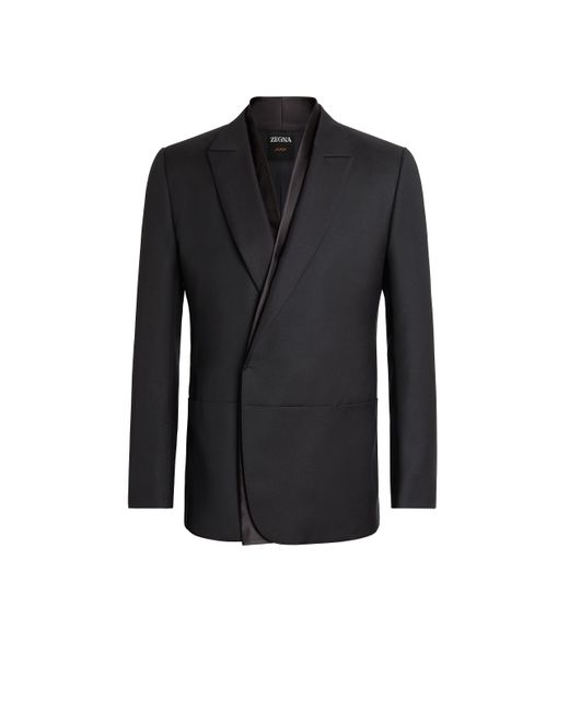 Zegna Black Wool And Mohair Evening Jacket for men