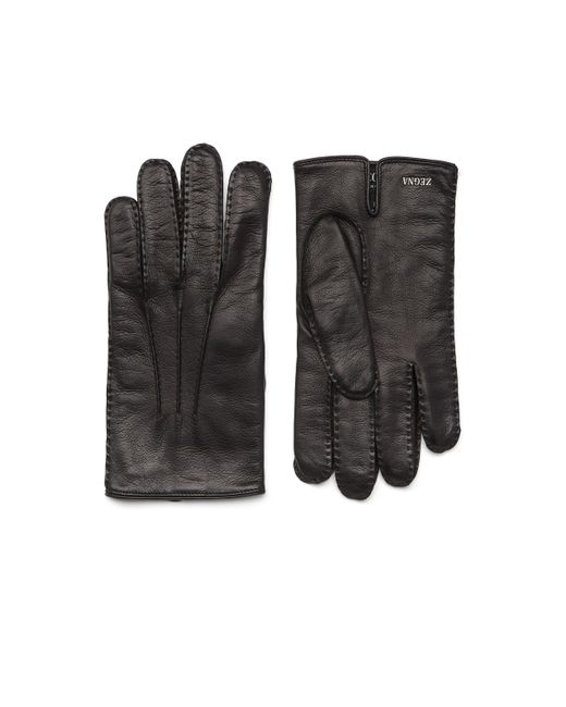 Zegna Handschuhe Aus Leder in Black für Herren