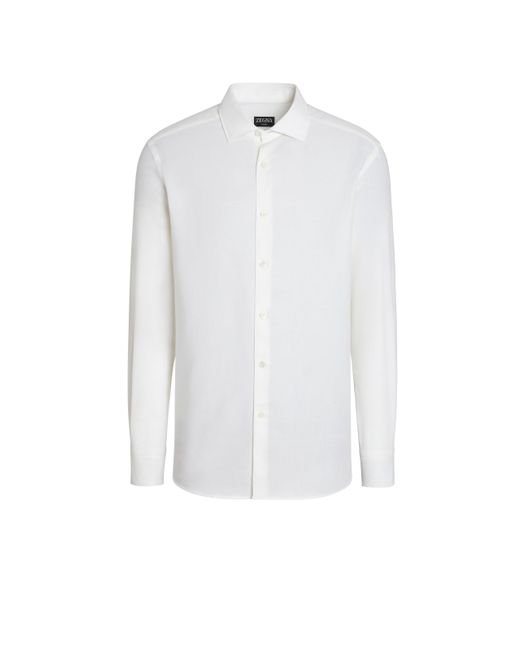Zegna White Cashco Shirt for men
