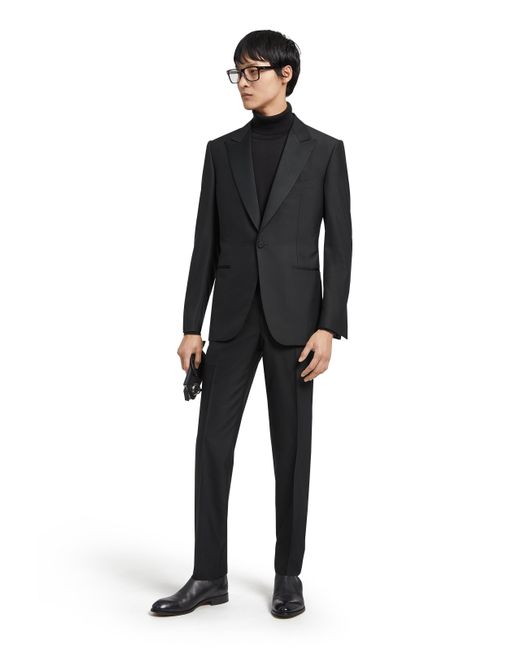 Zegna Black Trofeo 600 Wool And Silk Evening Suit for men