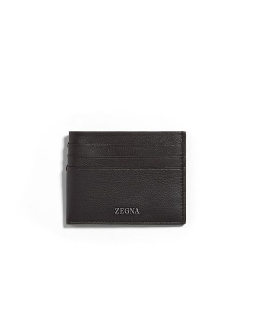 Zegna Black Dark Secondskin Card Case for men