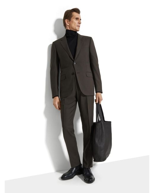 Zegna Anzug Aus Oasi Cashmere in Black für Herren