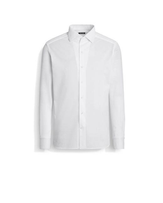 Zegna White Cotton Shirt for men