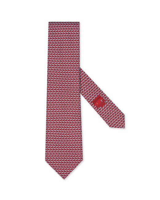Zegna Red Silk Tie for men