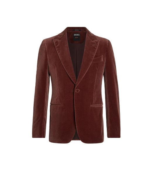 Zegna Red Dust Cotton Evening Jacket for men