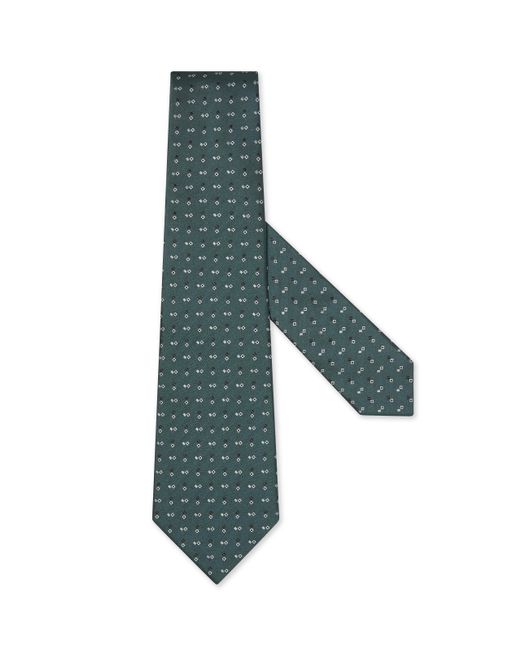 Zegna Green Dark Silk Tie for men