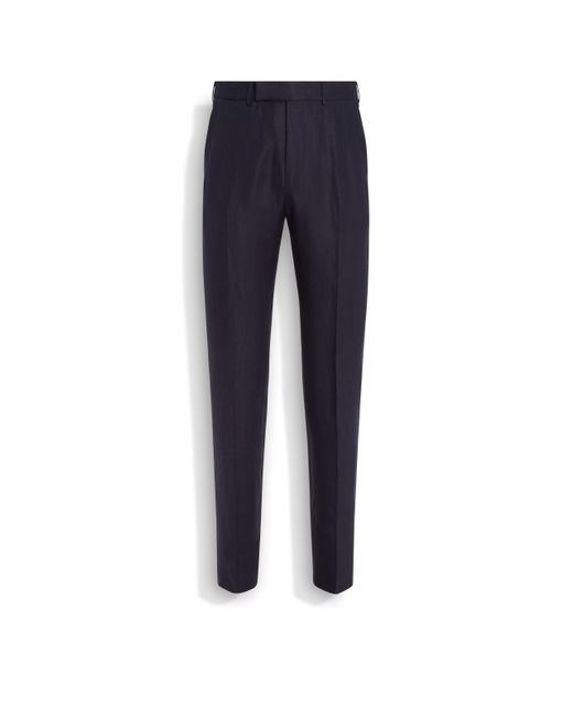 Zegna Hose Aus Oasi Lino Flower in Blue für Herren