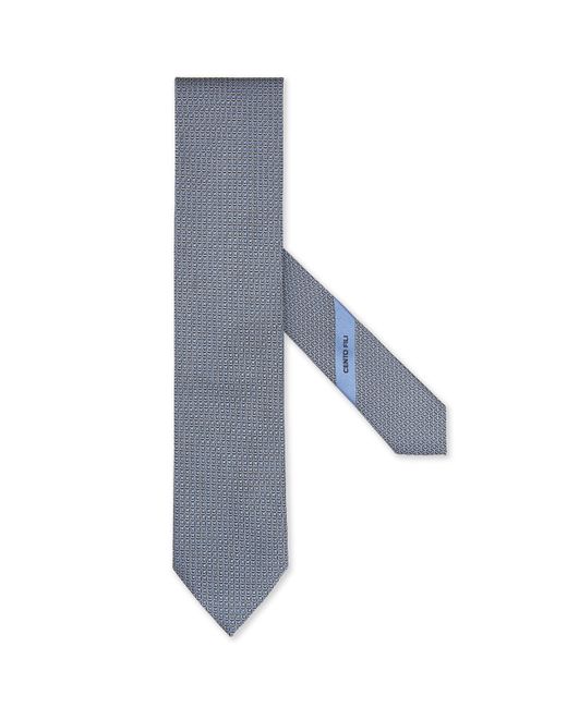Zegna Blue Light Cento Fili Silk Tie for men