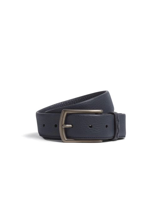 Zegna Blue Dark Leather Belt for men