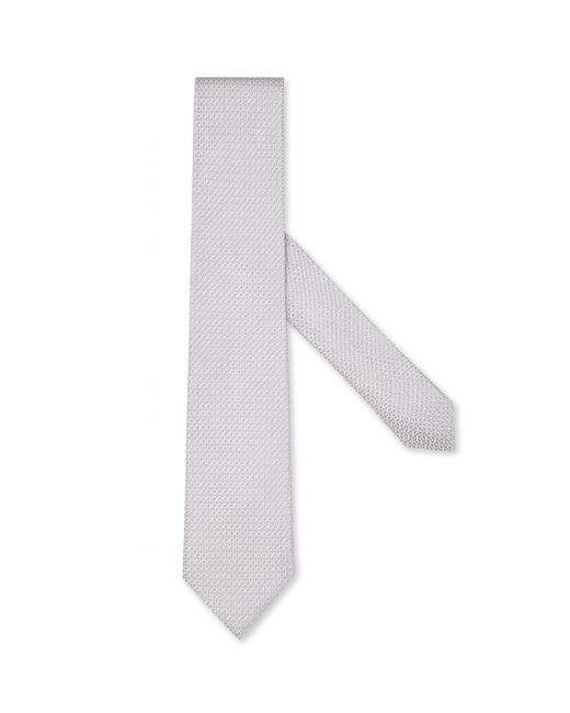 Zegna White Light Silk Tie for men