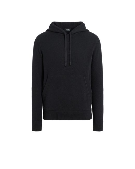 Zegna Blue Oasi Cashmere Hoodie for men