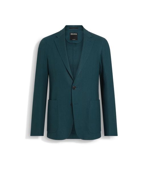 Giacca A Camicia di Zegna in Blue da Uomo