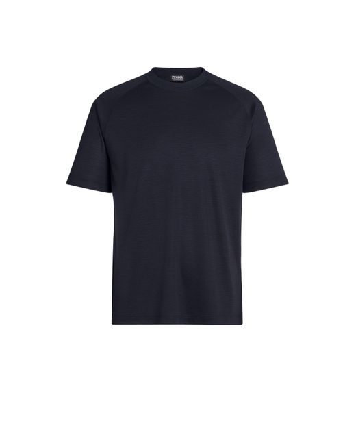 Zegna High Performance T-Shirt Aus Wolle in Blue für Herren