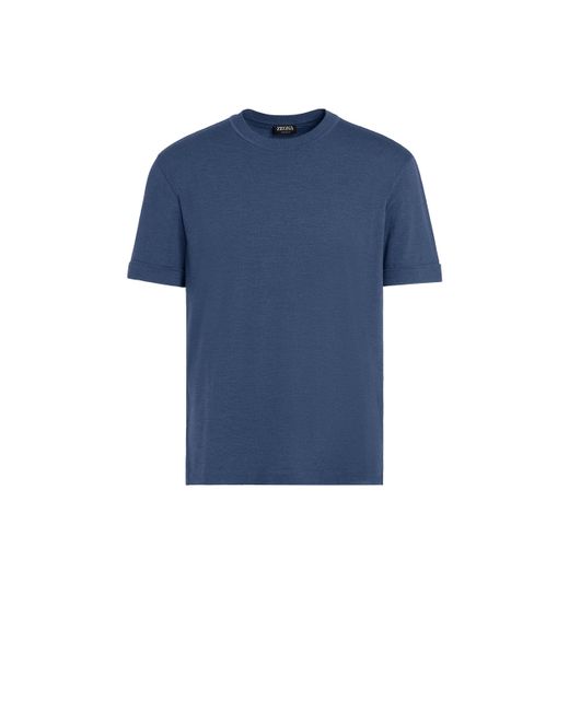 Zegna Blue Utility 12Milmil12 Wool T-Shirt for men