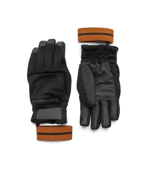 Zegna Black Oasi Cashmere Ski Gloves for men