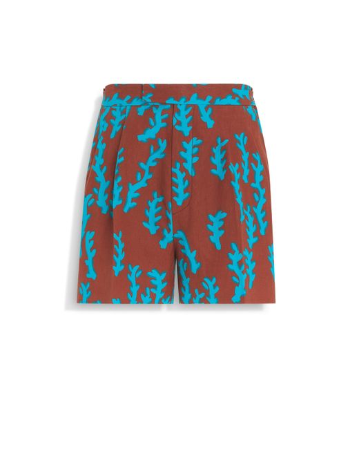 Zegna Shorts Aus Oasi Lino in Blue für Herren