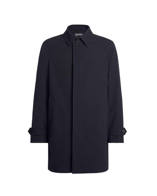 Zegna Blue Trofeo Elements Trench for men