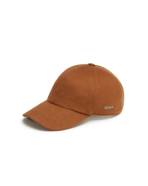 Zegna Brown Dark Foliage Oasi Cashmere Baseball Cap for men