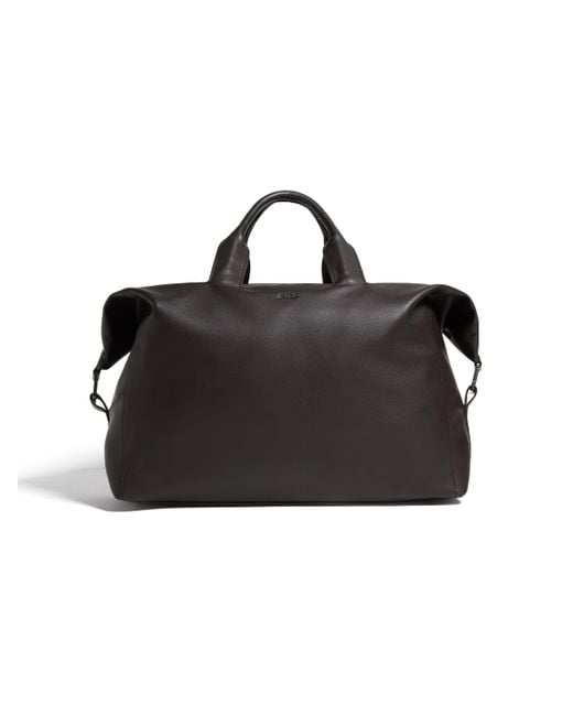 Sac De Voyage Raglan En Secondskin Marron Foncé Zegna pour homme en coloris Black