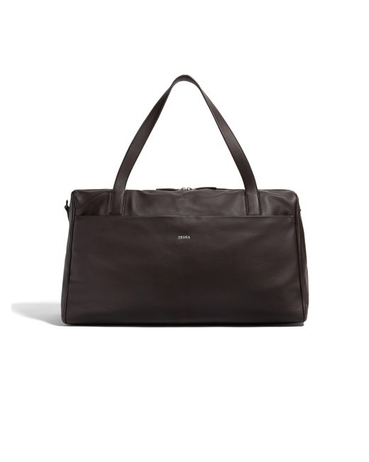 Borsa Weekender Secondskin Marrone Scuro di Zegna in Black da Uomo
