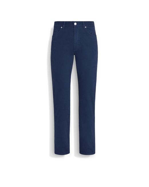Zegna Roccia Jeans Aus Stretch-Baumwolle in Blue für Herren