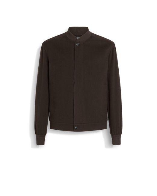 Zegna Bomberjacke Aus Oasi Cashmere Elements in Black für Herren