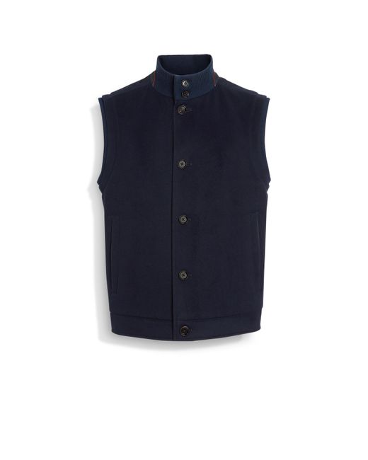 Zegna Blue Vellus Aureum Vest for men