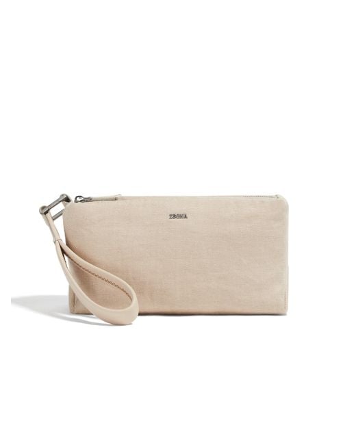 Zegna Natural Light Oasi Lino Pouch for men